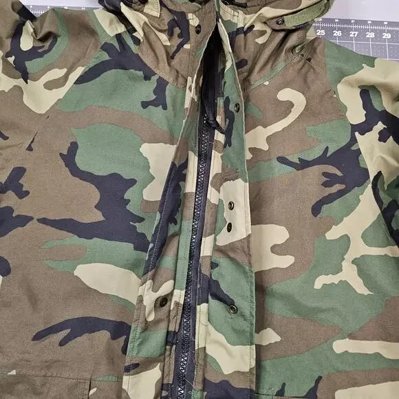Parka Cold Weather M81 Camouflage Large Long USGI Military Rain Coat Jacket Army - Picture 4 of 16